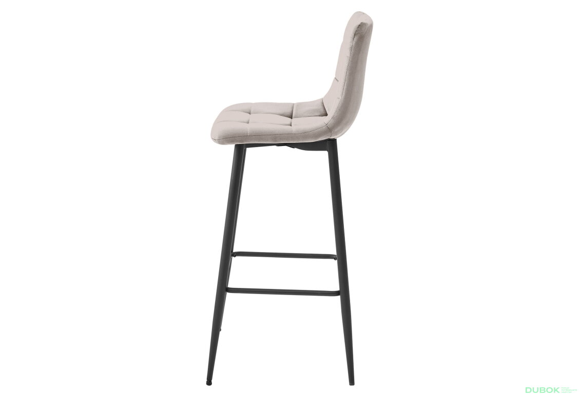 Obrázek 4 - Hoker ARCETO - samet tmavě béžový / nohy černé x 1