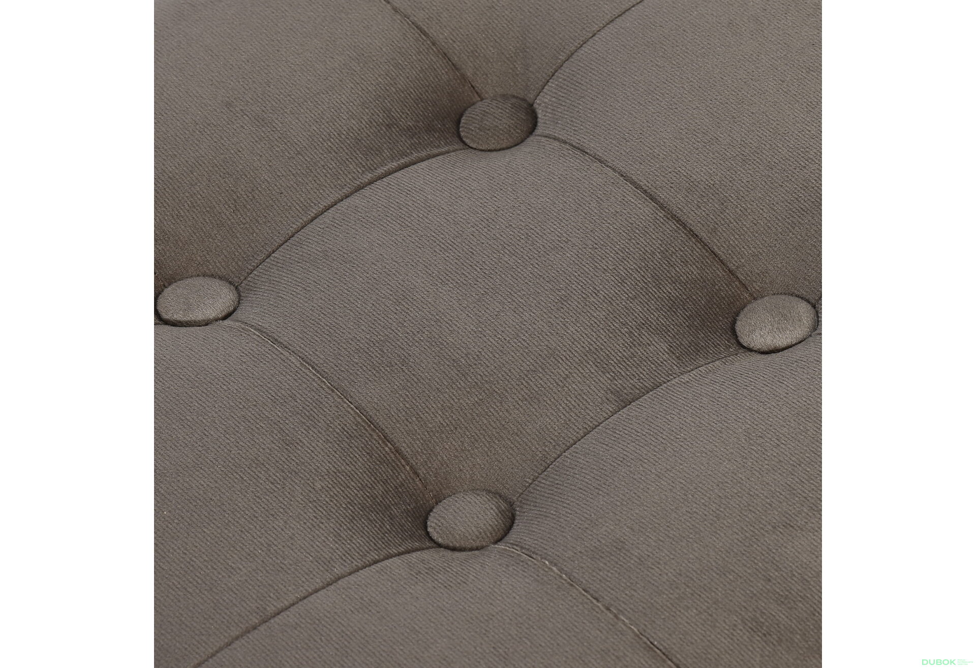 Obrázek 5 - Skládací puf L s knoflíky - 38x38x38 cm samet hnědý
