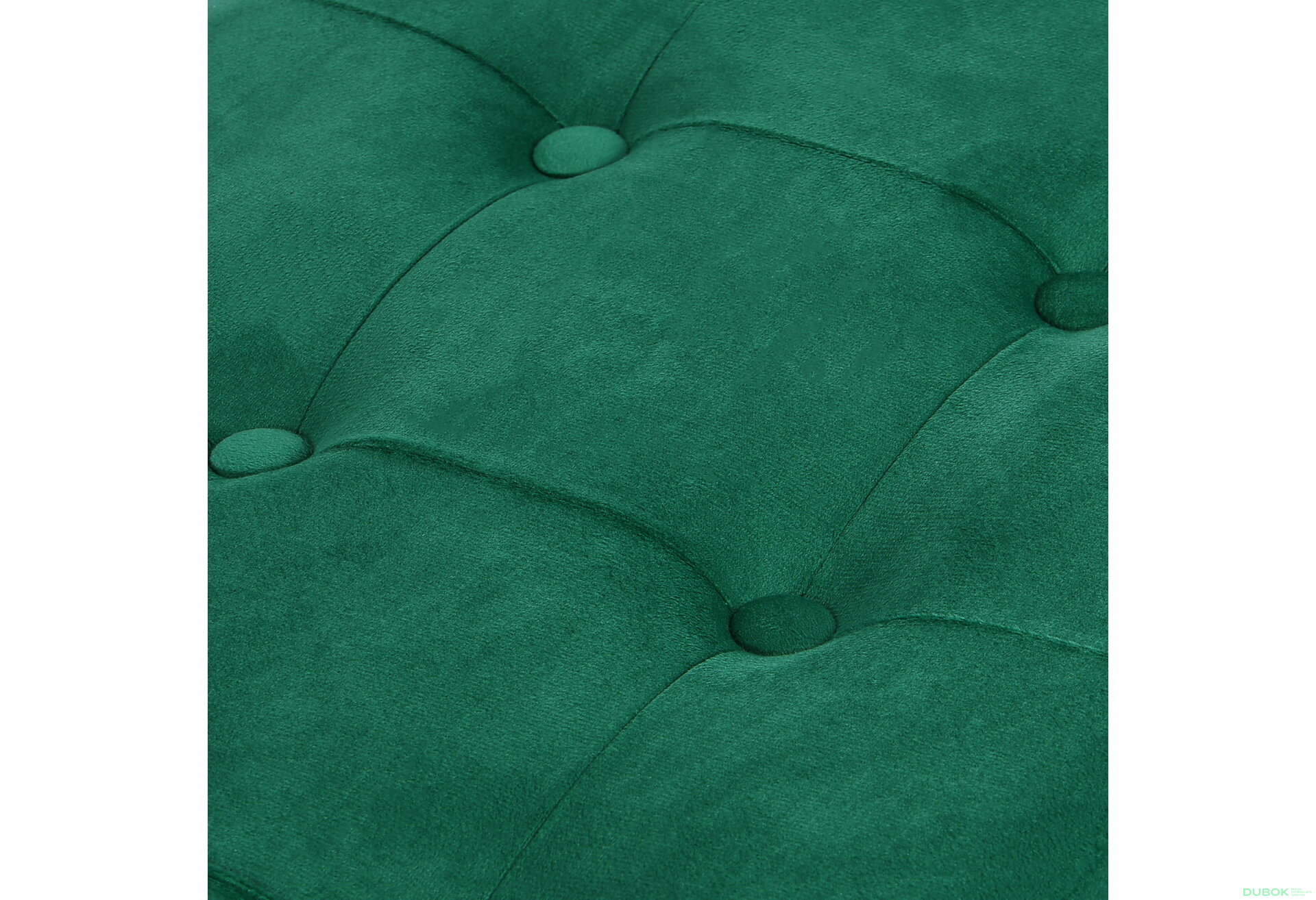 Obrázek 5 - Puf skládací XL s knoflíky - 60x38x38 cm sametová zelená