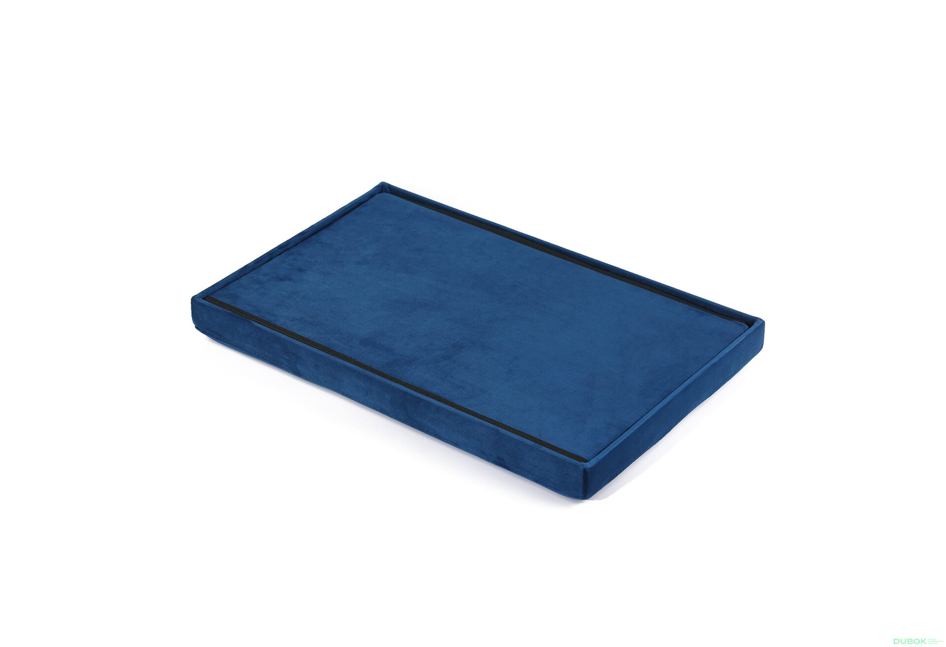 Obrázek 3 - Skládací puf XL s knoflíky - 60x38x38 cm samet modrý