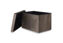 Obrázek 2 - Puf skládací XL s knoflíky - 60x38x38 cm samet hnědý