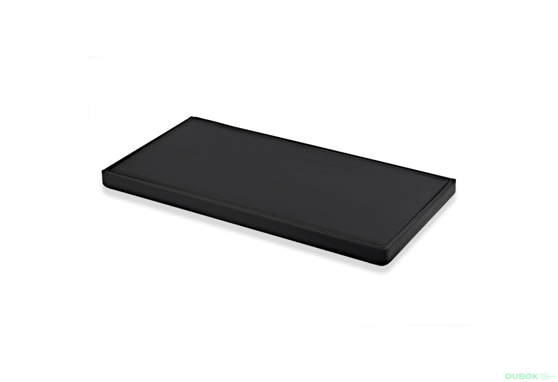 Obrázek 3 - Puf skládací XXL s knoflíky - 80x40x40 cm ekokůže černá
