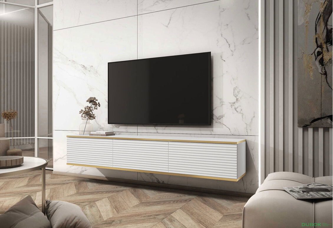 Obrázek 2 - TV stolek RTV 175 MDF bílý Oro