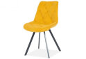 Obrázek 1 - Židle Valente Velvet karí Bluvel 68, kov černá kov