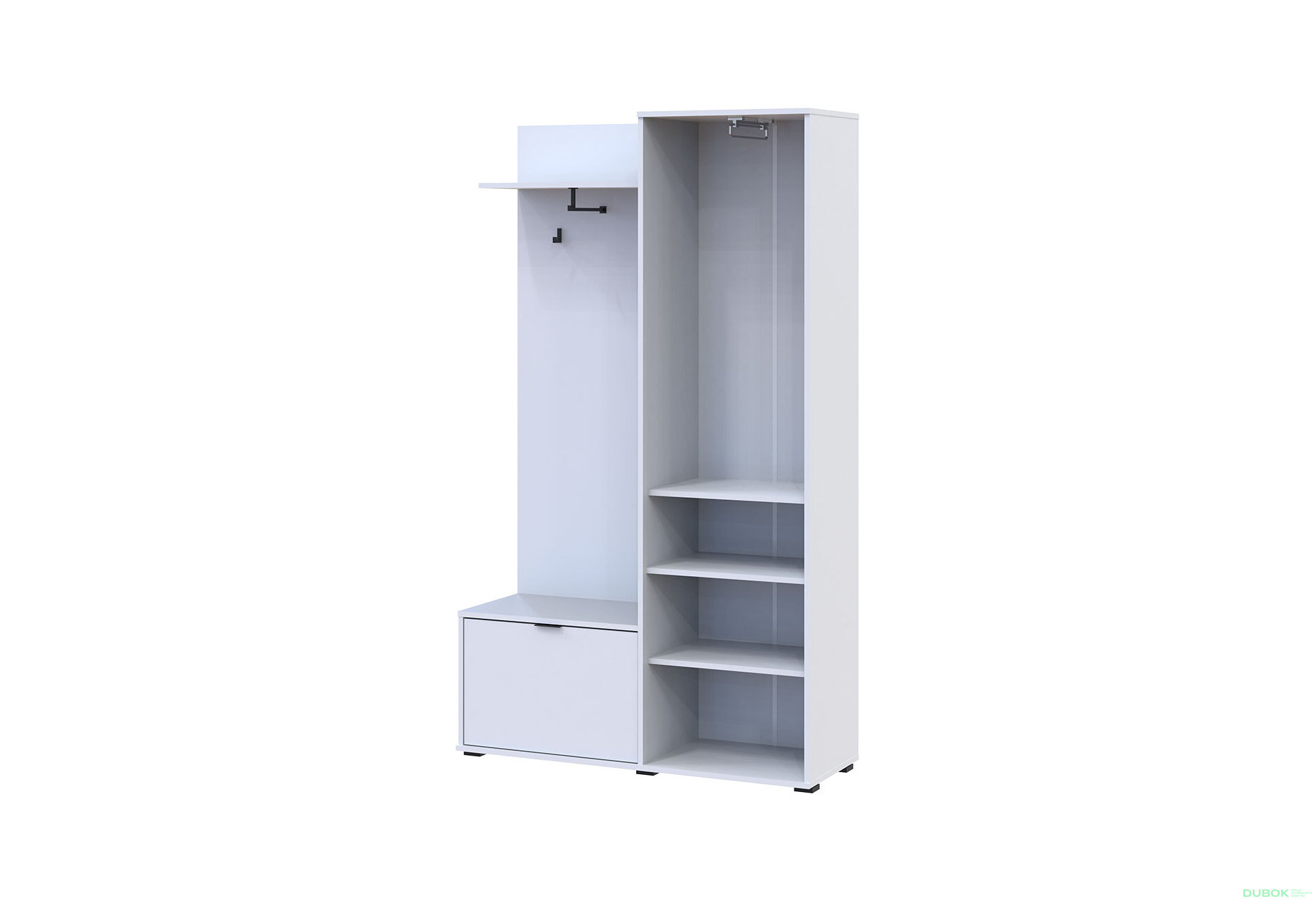 Obrázek 4 - Předsíňová sestava Dora 113.5 cm Bílá Vystavený kus