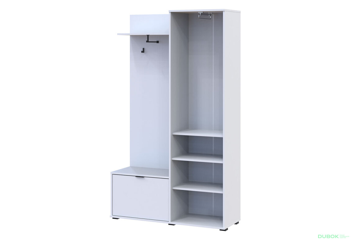 Obrázek 4 - Předsíňová sestava Dora 113.5 cm Bílá Vystavený kus