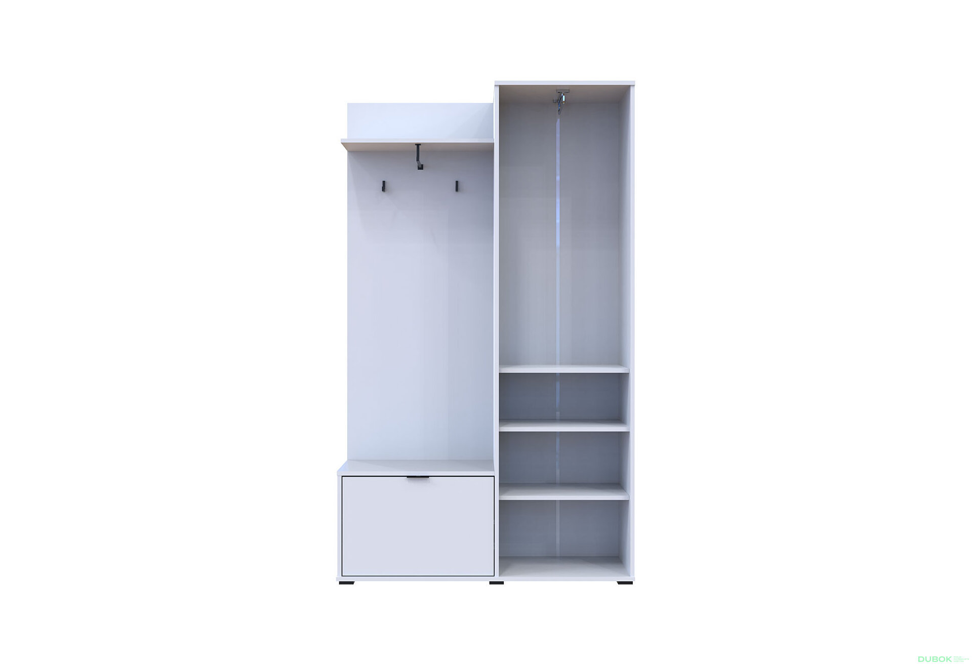 Obrázek 6 - Předsíňová sestava Dora 113.5 cm Bílá Vystavený kus