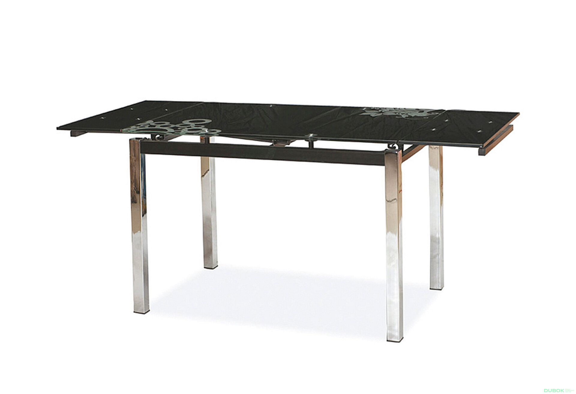 Obrázek 1 - Stůl GD-017 110(170)x74 černý / chrom