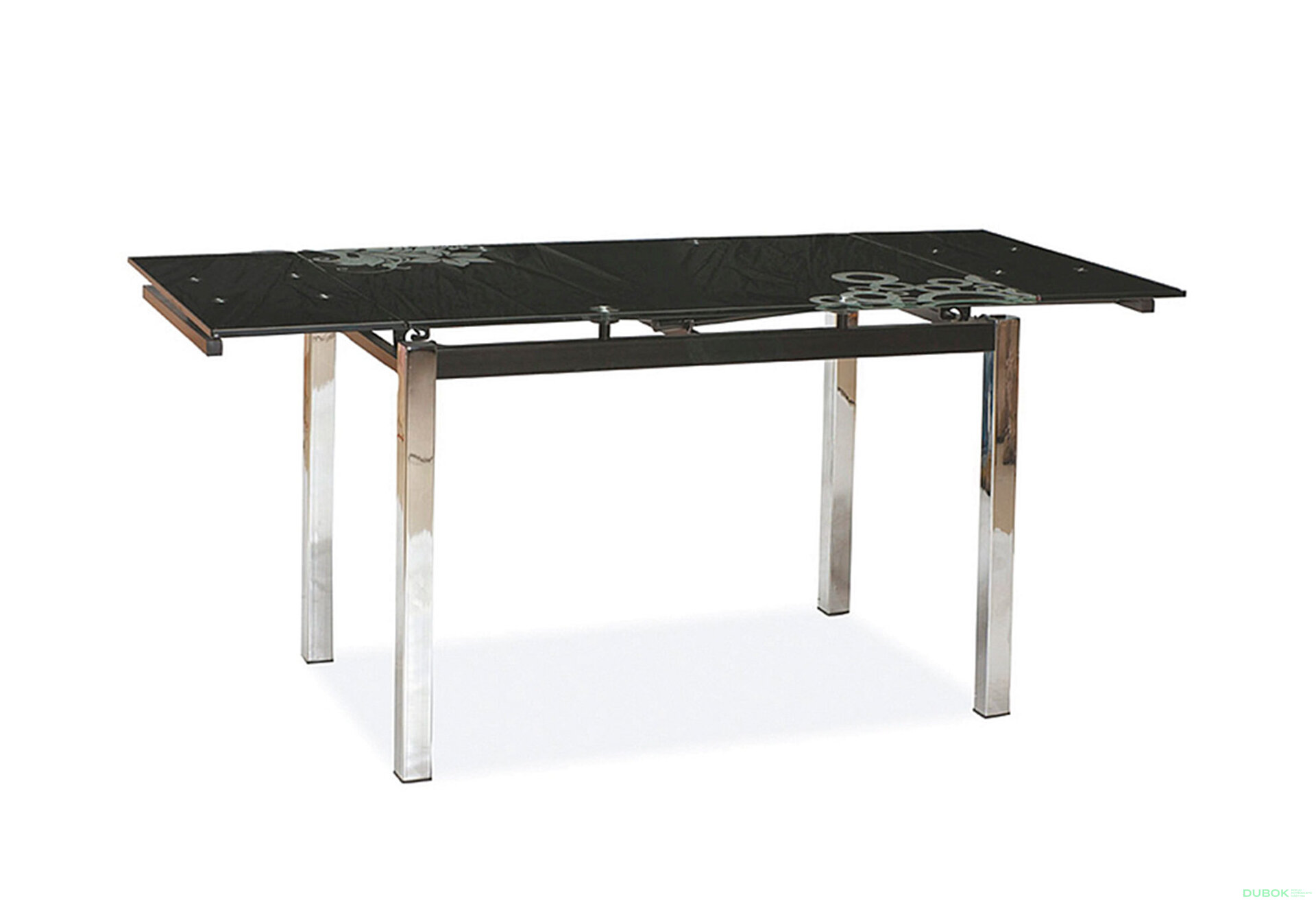 Obrázek 2 - Stůl GD-017 110(170)x74 černý / chrom