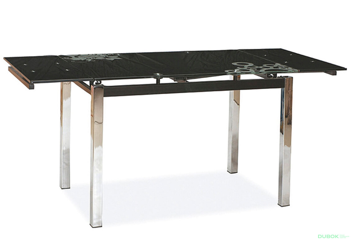 Obrázek 2 - Stůl GD-017 110(170)x74 černý / chrom