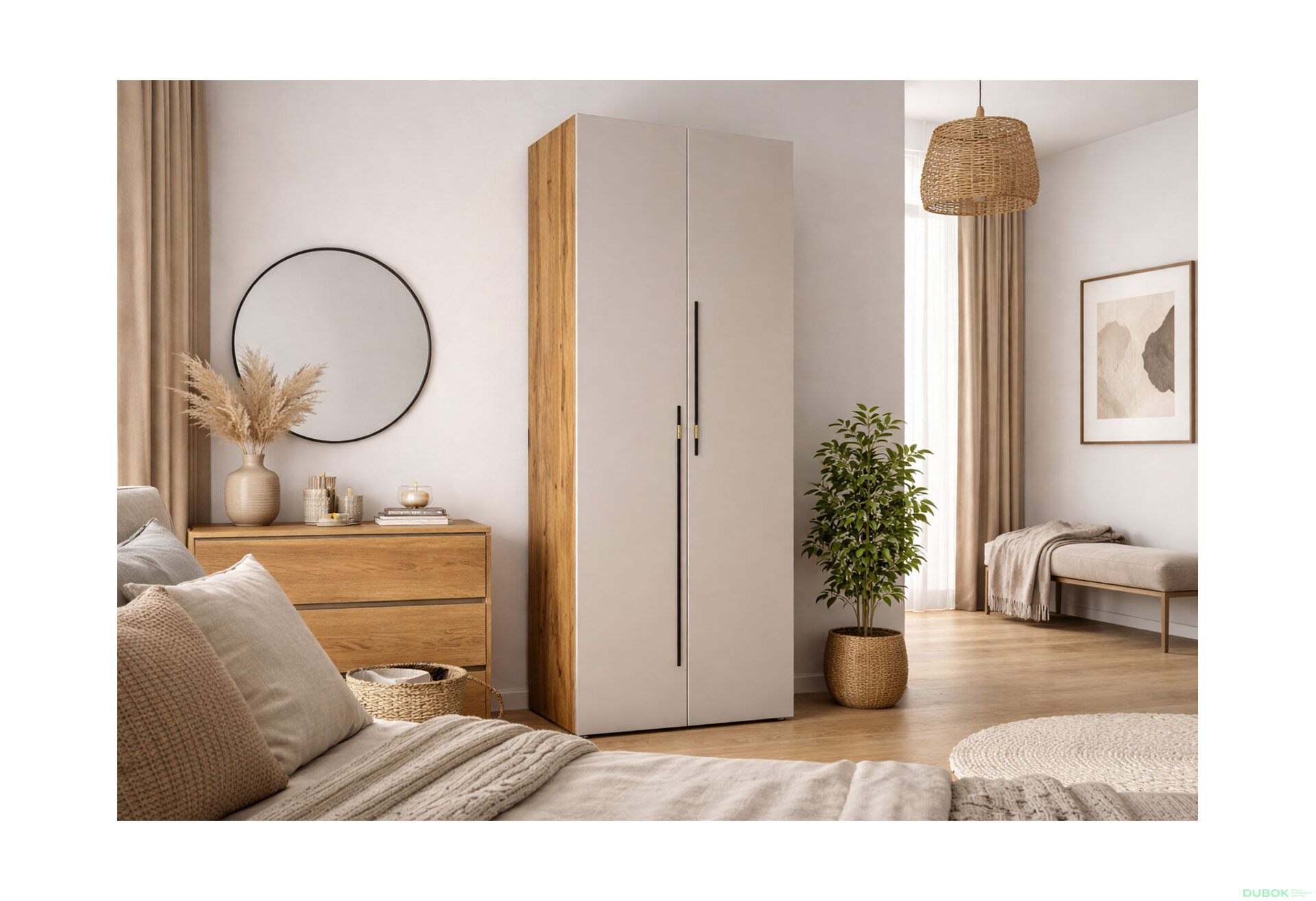 Obrázek 2 - Skříň 2D 80 cm dub appalačský / kašmír Space