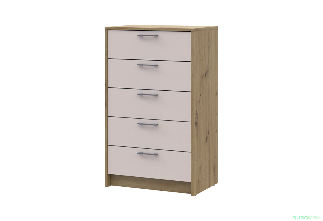 Komoda Rondi 5 zásuvek 60х40х100 dub artisan / kašmír
