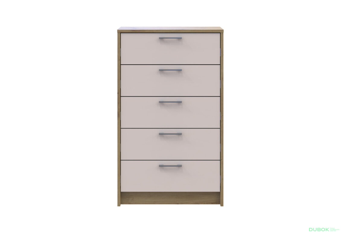 Obrázek 2 - Komoda Rondi 5 zásuvek 60х40х100 dub artisan / kašmír