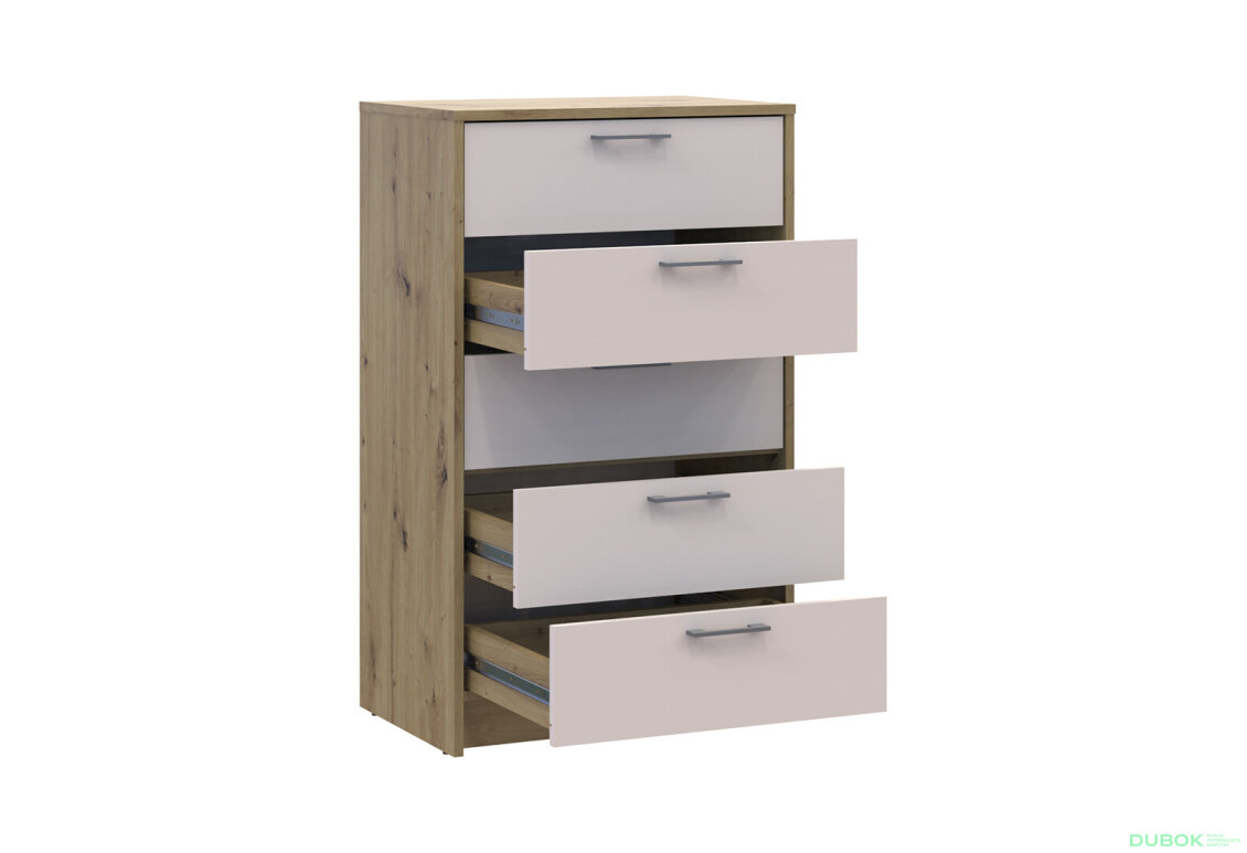 Obrázek 5 - Komoda Rondi 5 zásuvek 60х40х100 dub artisan / kašmír