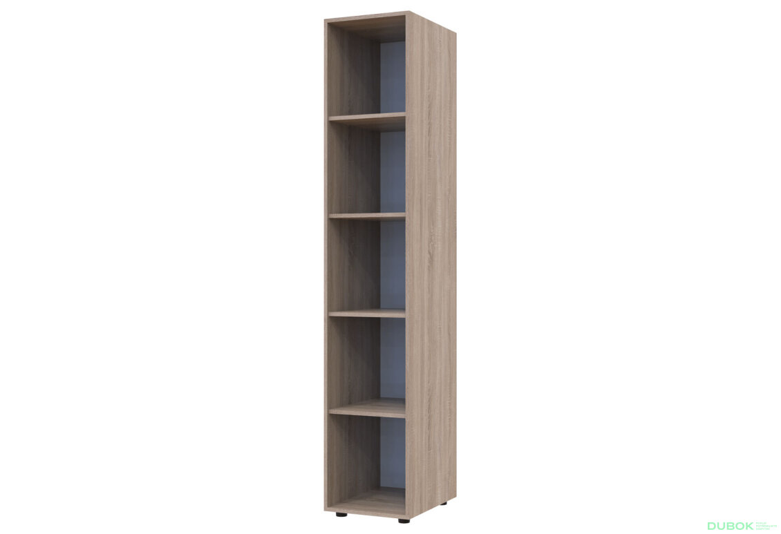Obrázek 6681 - Skříň čtyřdveřová se 2 regály Gelar 231.4 cm Dub sonoma