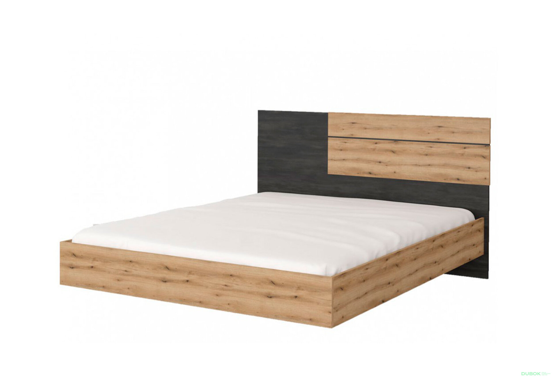 Obrázek 1 - Postel 160x200 Bafra dub artisan / grafit Idczak meble