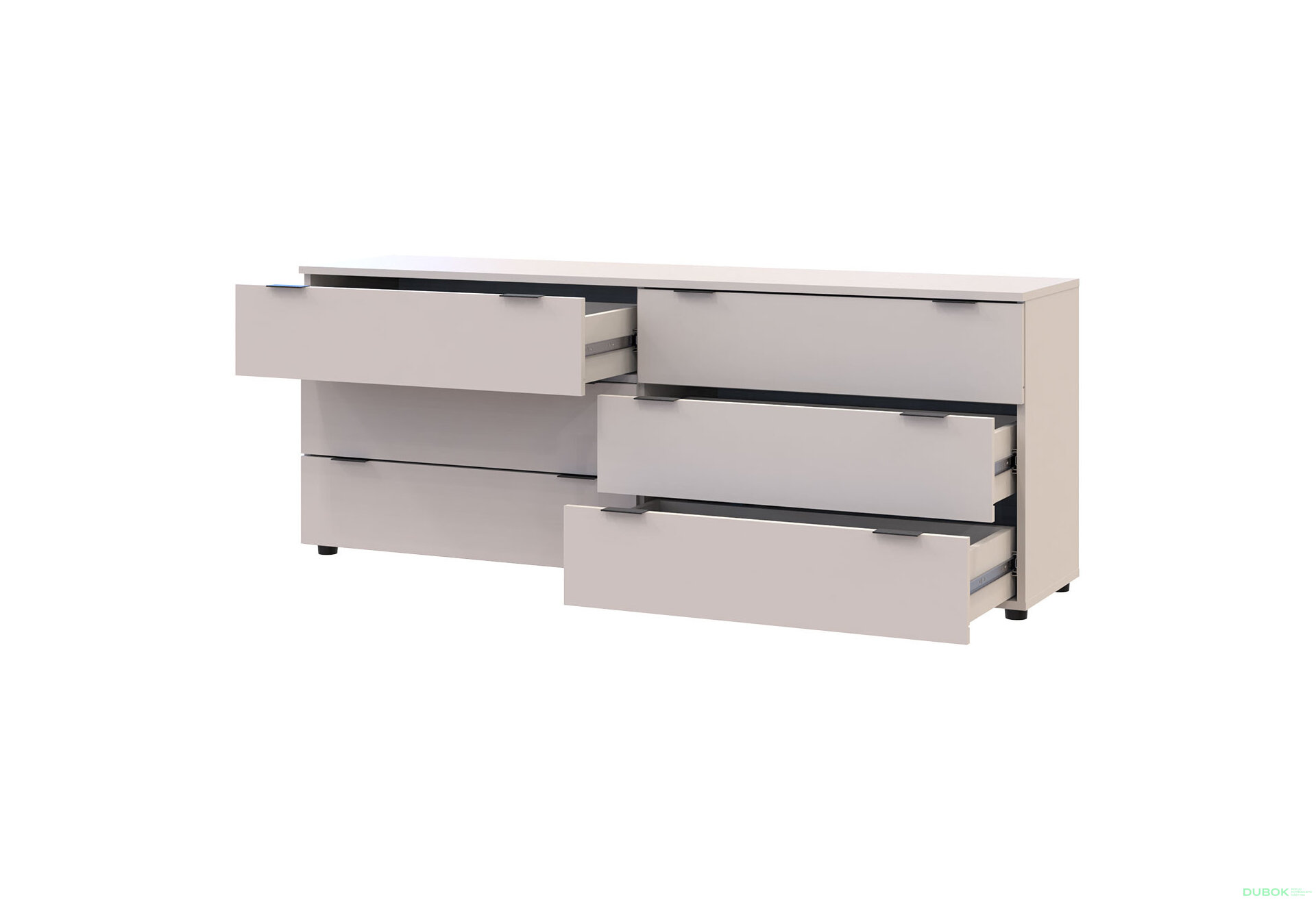 Obrázek 6 - Komoda Ron 9 s 6 zásuvkami 160х38х62 kašmír