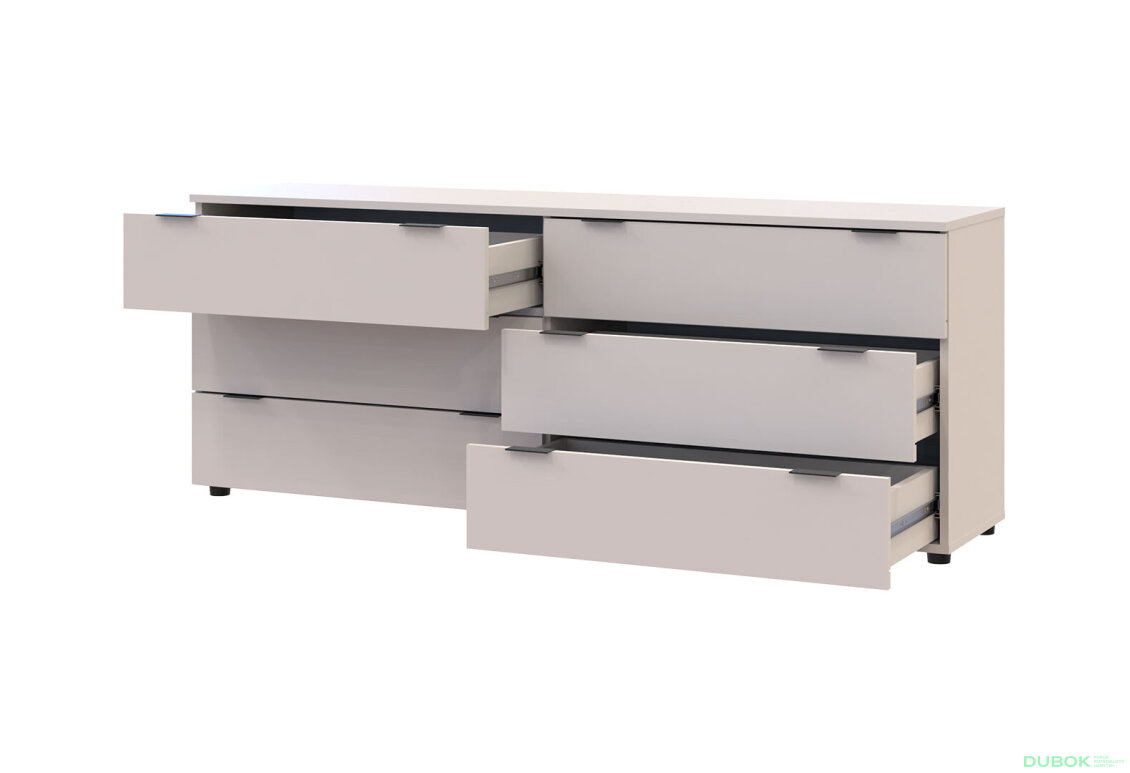 Obrázek 6 - Komoda Ron 9 s 6 zásuvkami 160х38х62 kašmír