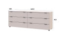 Obrázek 7 - Komoda Ron 9 s 6 zásuvkami 160х38х62 kašmír