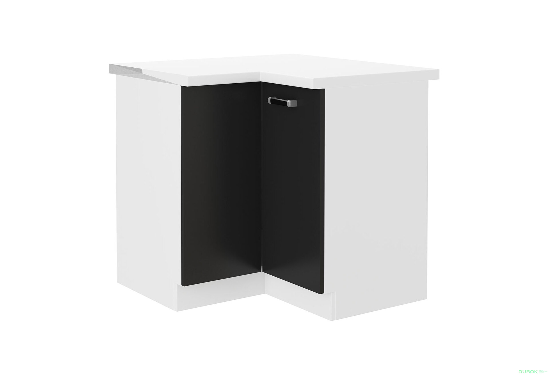 Obrázek 1 - 89x89 DN 1F BB Omega bílý / černý, pracovní deska bílá