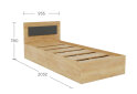 Obrázek 4 - Jednolůžková postel 90x200 dub kraft zlatý / šedý grafit Viva