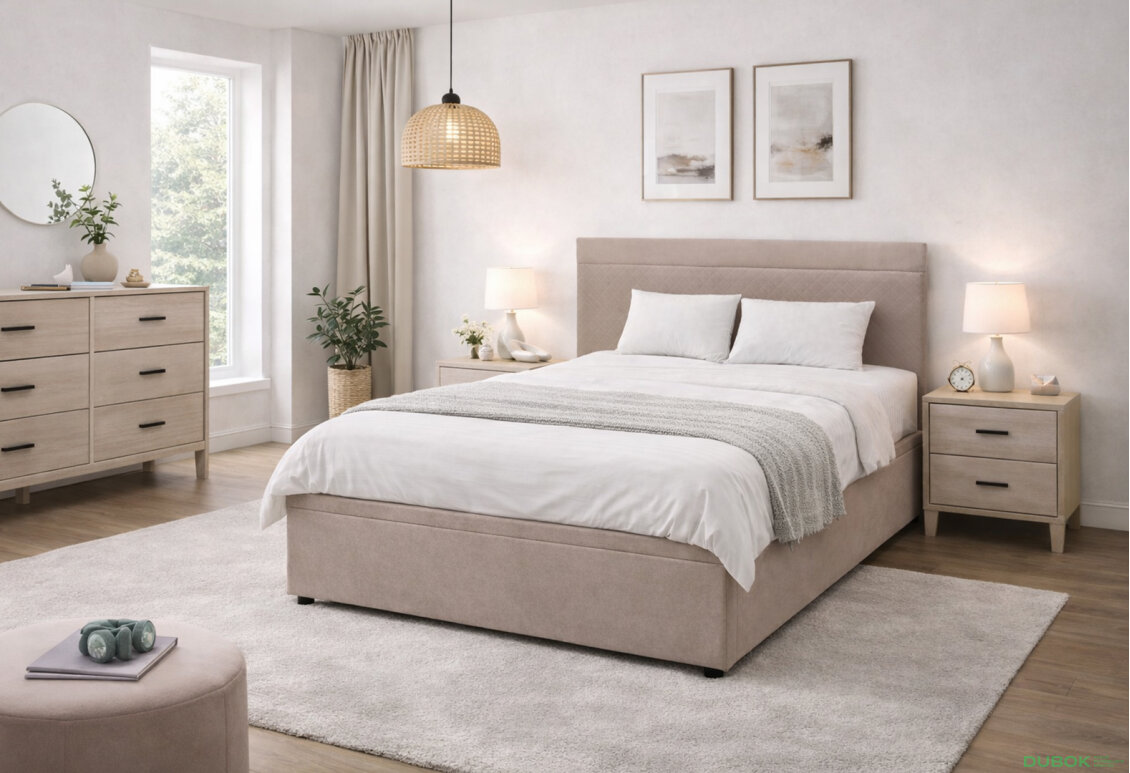 Obrázek 2 - Postel Fro Pik 140x200 s roštem, úložným prostorem Mono 233, béž