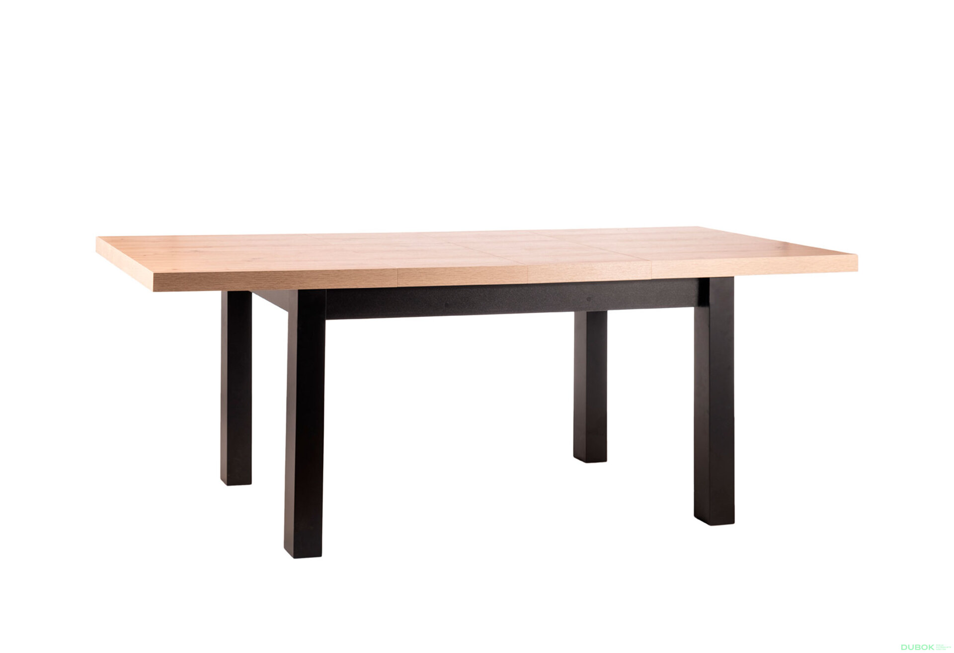 Obrázek 4 - Stůl Presto 140(140+39+39)x80 dub artisan / černý
