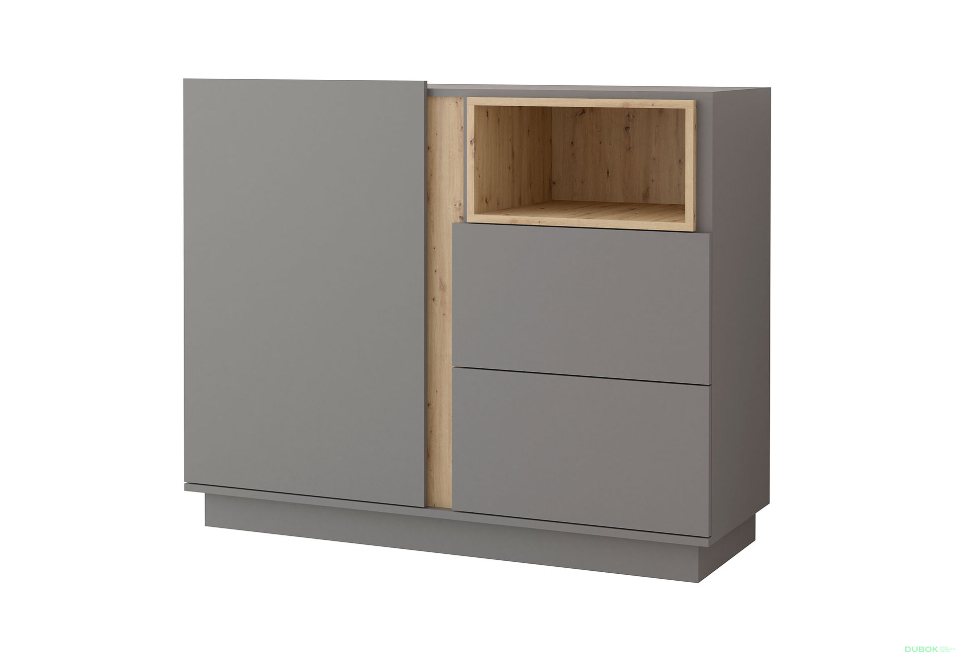 Obrázek 1 - Komoda 120 Grey šedá, artisan / šedá Idczak meble