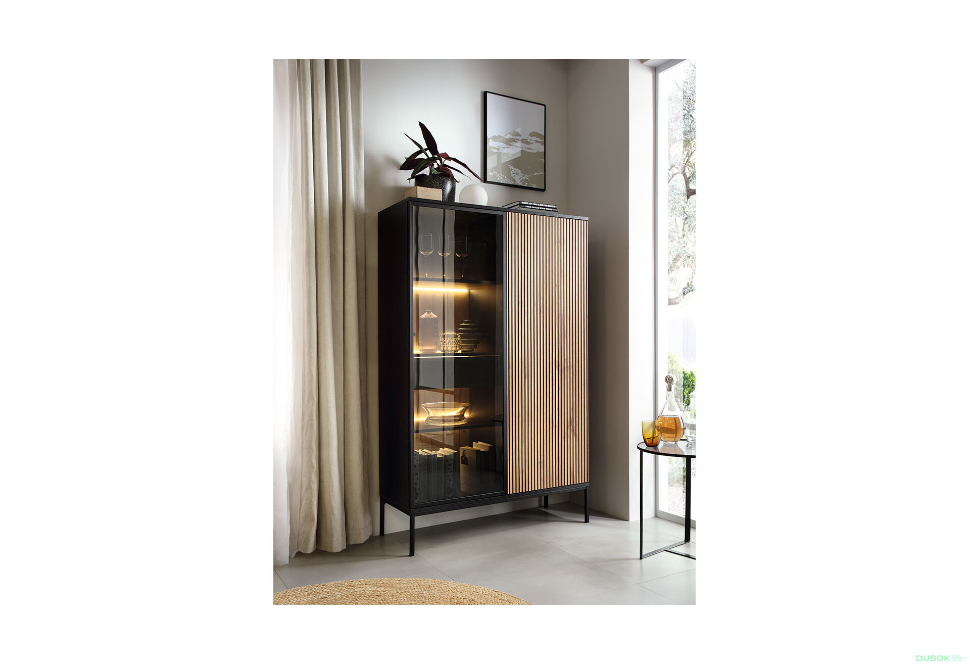 Obrázek 6 - Série do obývacího pokoje Sento černý / dub wotan