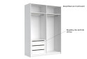 Obrázek 6 - Skříň s posuvnými dveřmi 1,5x2,1m (Dveře Lesklé Bílé), série N Family