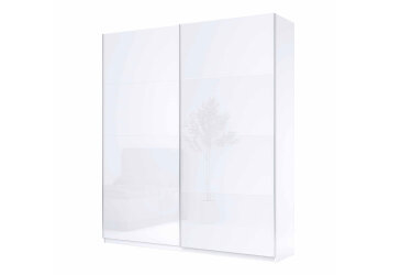 Skříň s posuvnými dveřmi 1,5x2,4 m (Dveře Lesklá Bílá), série N Family