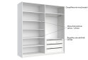 Obrázek 9 - Skříň s posuvnými dveřmi 2,0x2,1m (Dveře Lesklé Bílé), série N Family