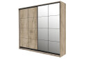 Obrázek 1 - Skříň 2D W Loft 1800x600x2400, 1 DTD + 1 zrcadlo Lines BL, Dub kraft šedý