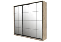 Obrázek 1 - Skříň 3D W Loft 1800x600x2400, 3 zrcadla Lines BL, Dub kraft šedý