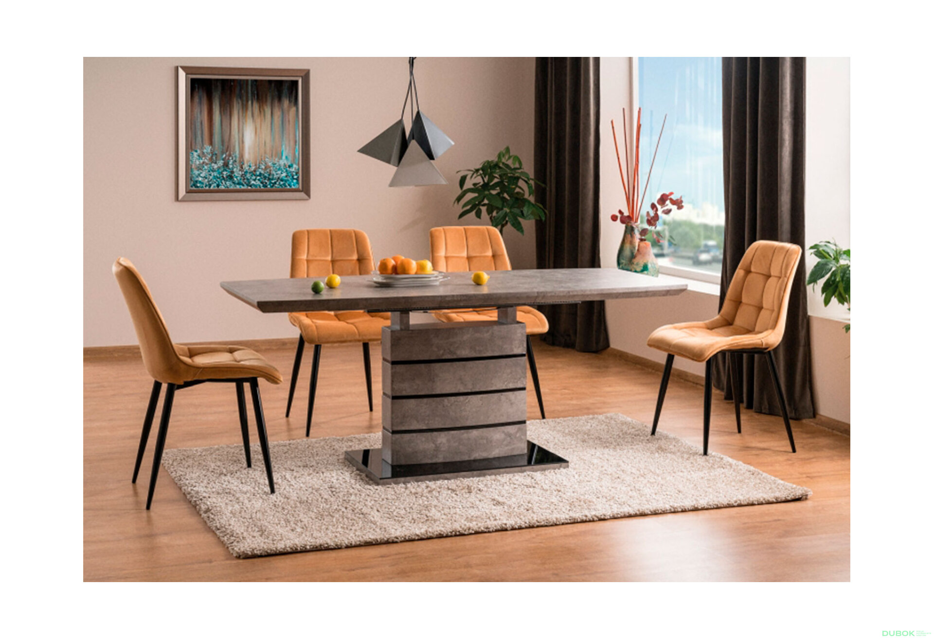 Obrázek 6 - Stůl Leonardo 140(180)x80 betonový efekt