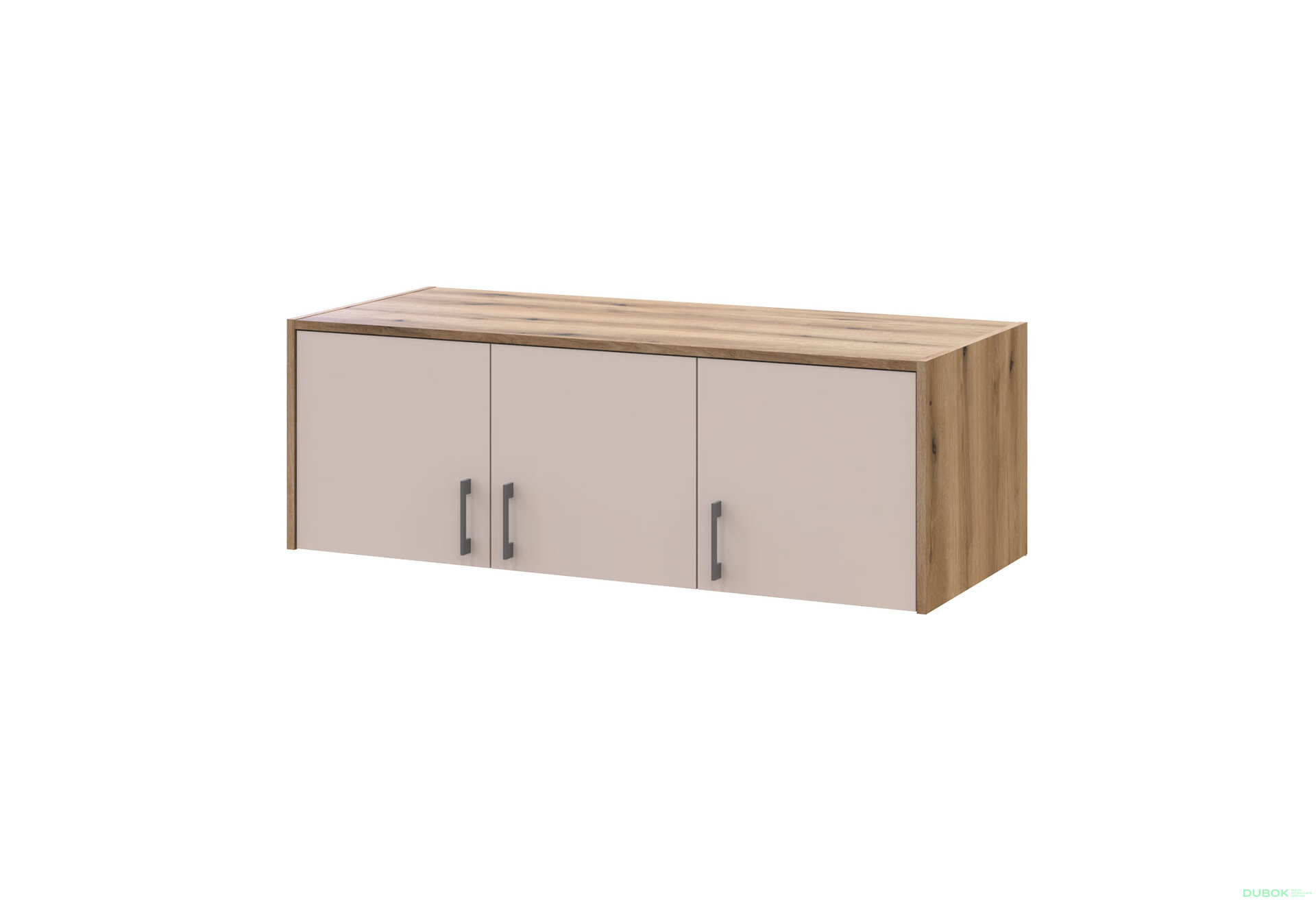 Obrázek 11148 - Skříň Rondi 3 dřevotříska s horním prostorem artisan dub / cashmere 121x52x236
