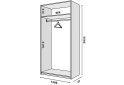 Obrázek 2 - Modul №2 ŠU-1000*2050 DTD 18 mm dub appalache