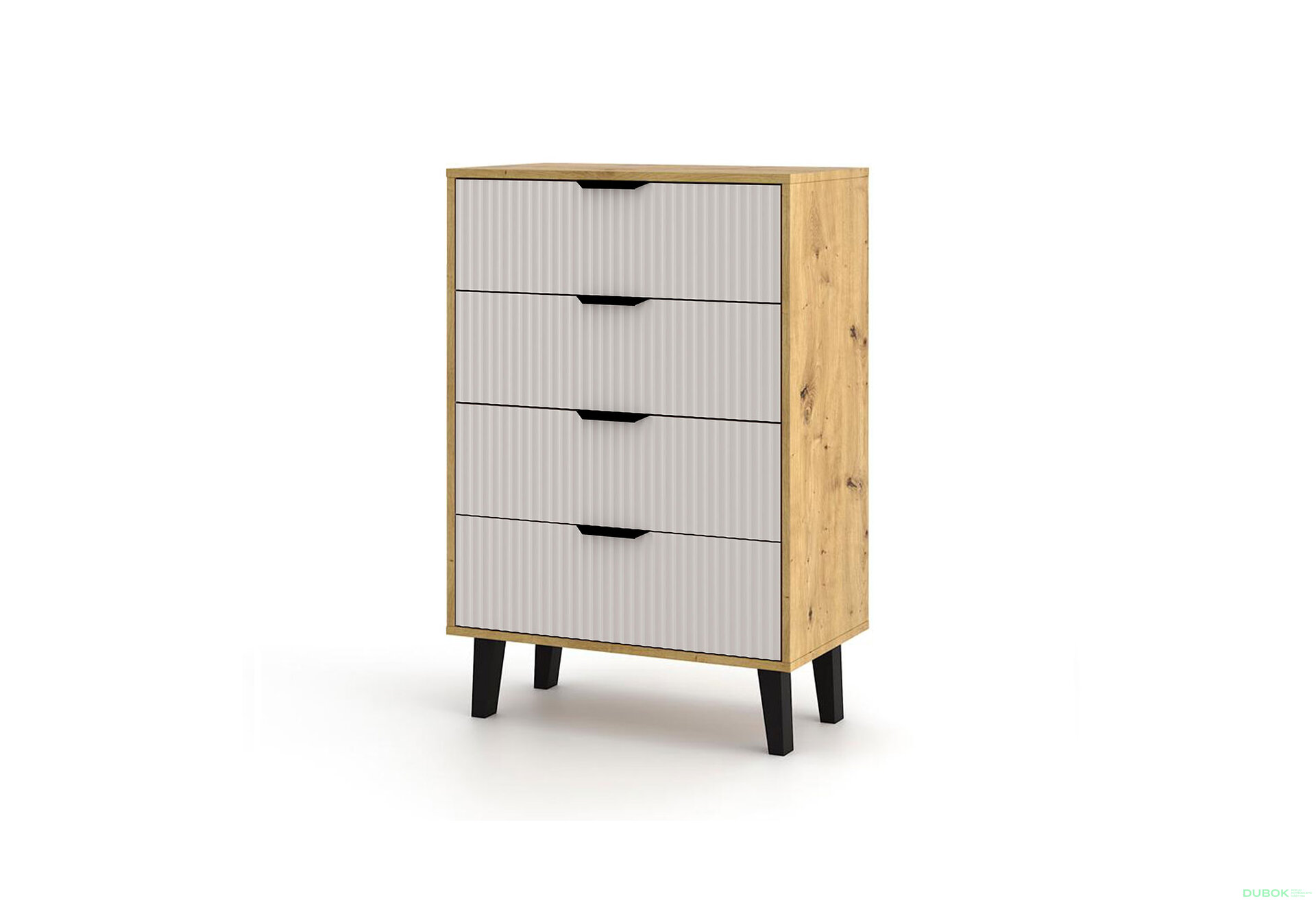Obrázek 1 - Komoda Borg Duo 4Š dub artisan / kašmír
