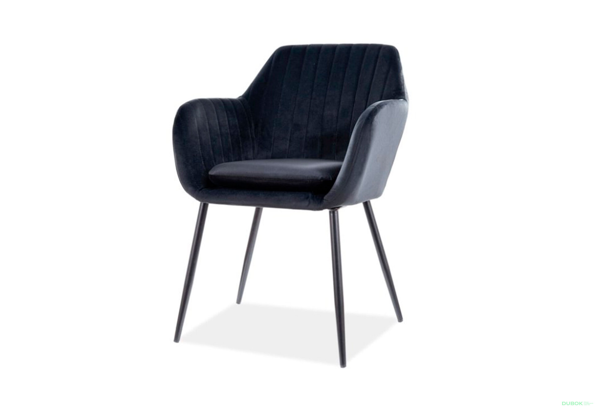 Obrázek 1 - Židle Wenus Velvet černý Bluvel 19, matná černá kov