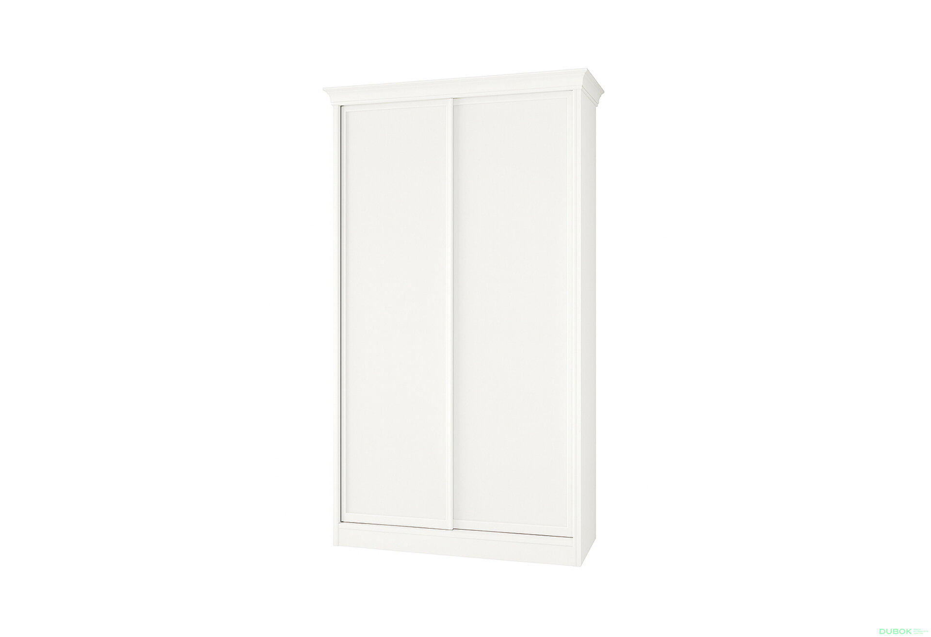 Obrázek 1 - Skříň Rim-Veneziano 2D 1.0 m bílá s římsou, fasádami DTD 