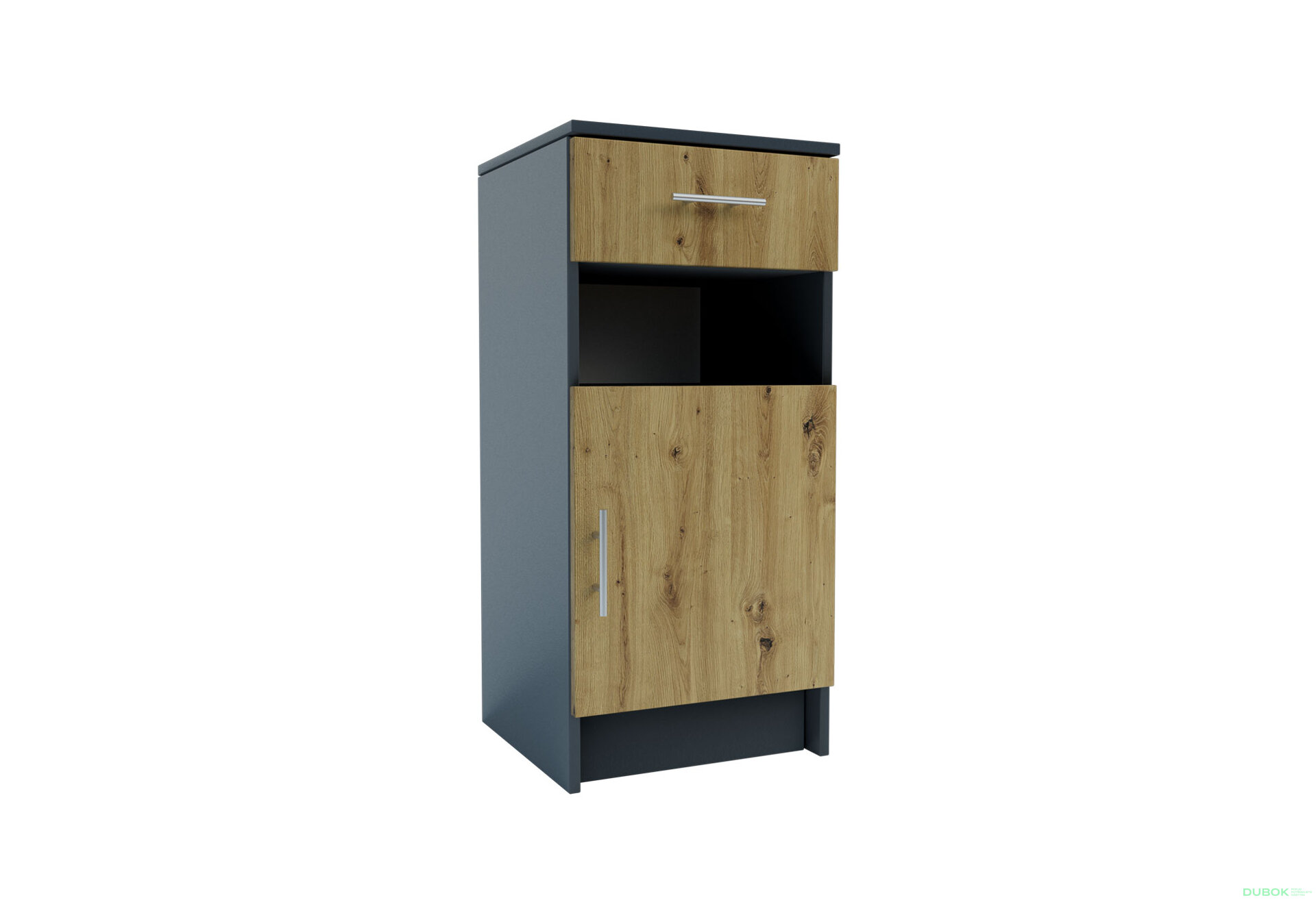 Obrázek 1 - Skříňka Stephanie 40x86,5x36 cm Antracit / Dub artisan