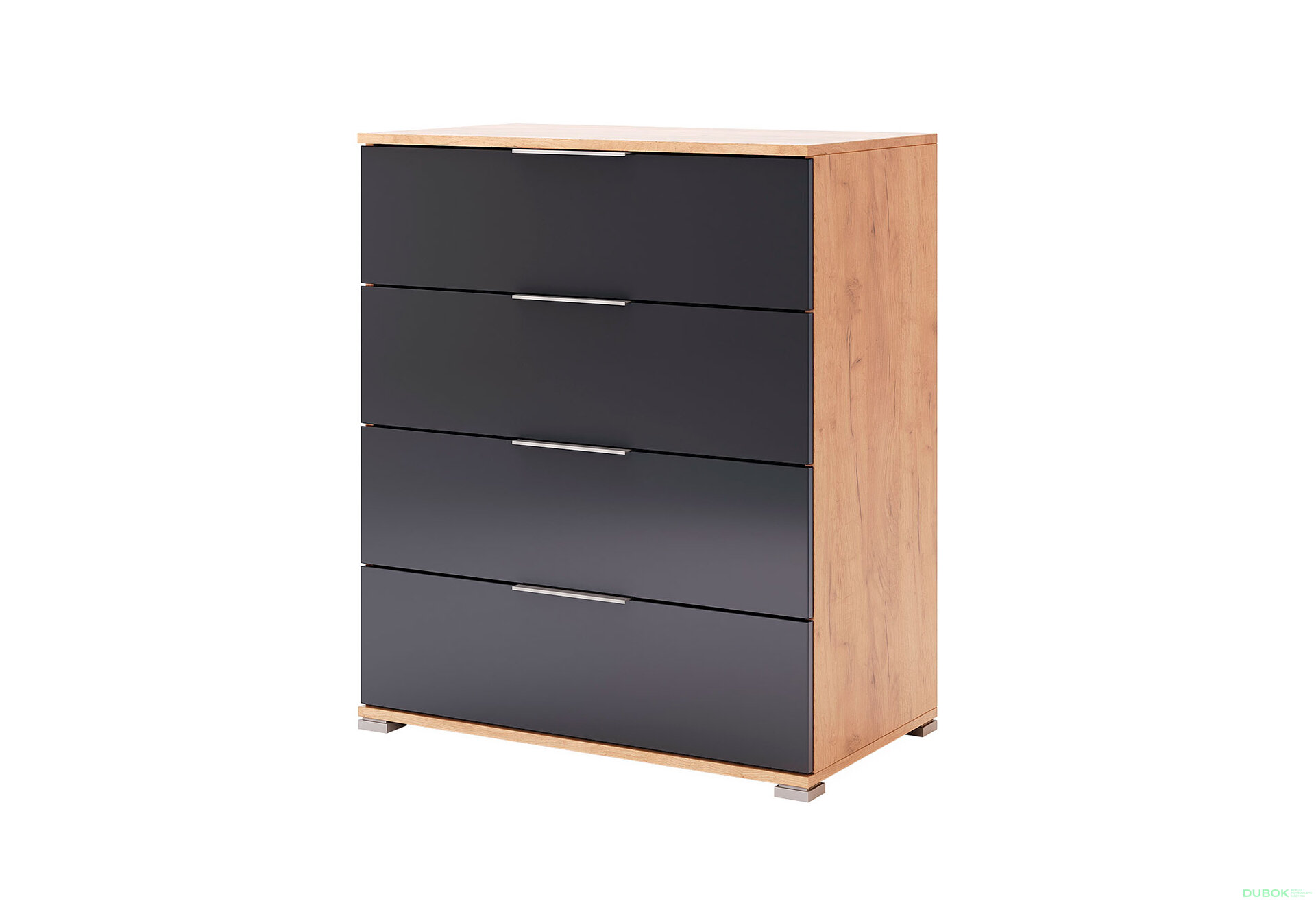 Obrázek 1 - Komoda Junior 4šu Lava / dub kraft Luna