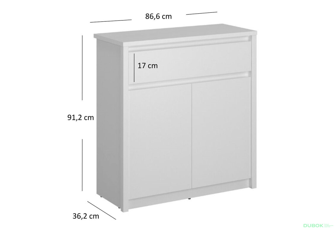 Obrázek 5 - Komoda 2d1s bílá Erden