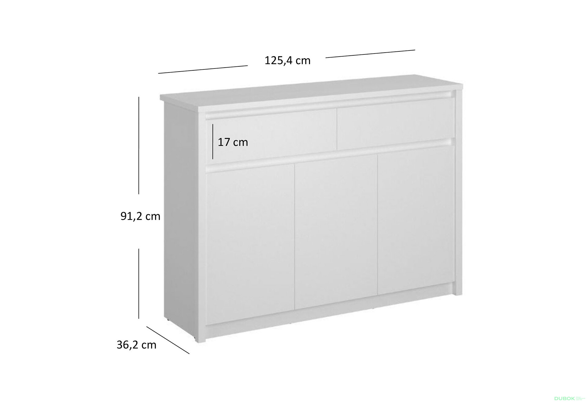 Obrázek 5 - Komoda 3d2s bílá Erden