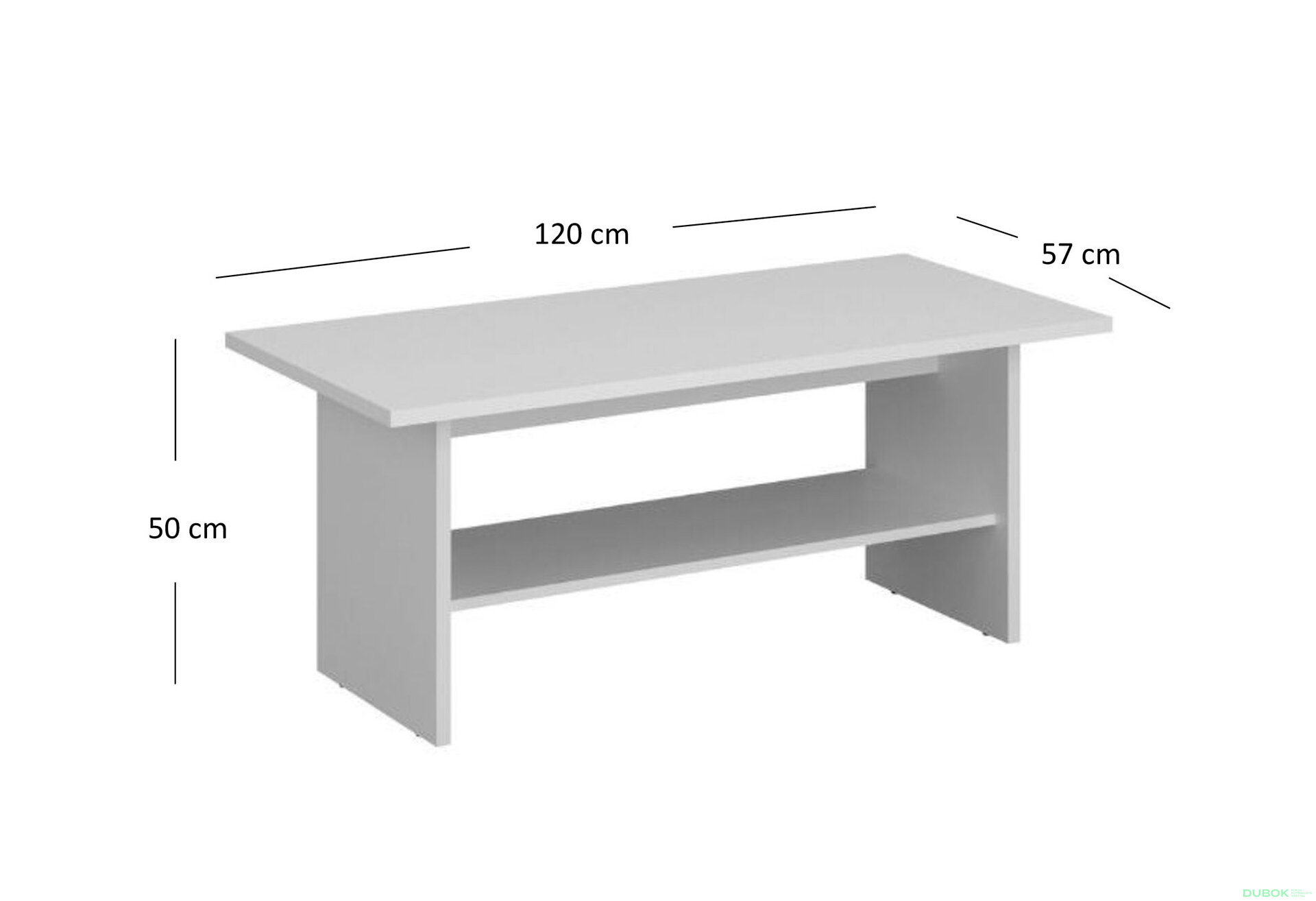 Obrázek 2 - Konferenční stolek 120 bílý Erden