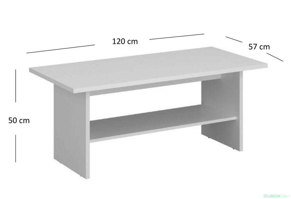 Obrázek 2 - Konferenční stolek 120 bílý Erden