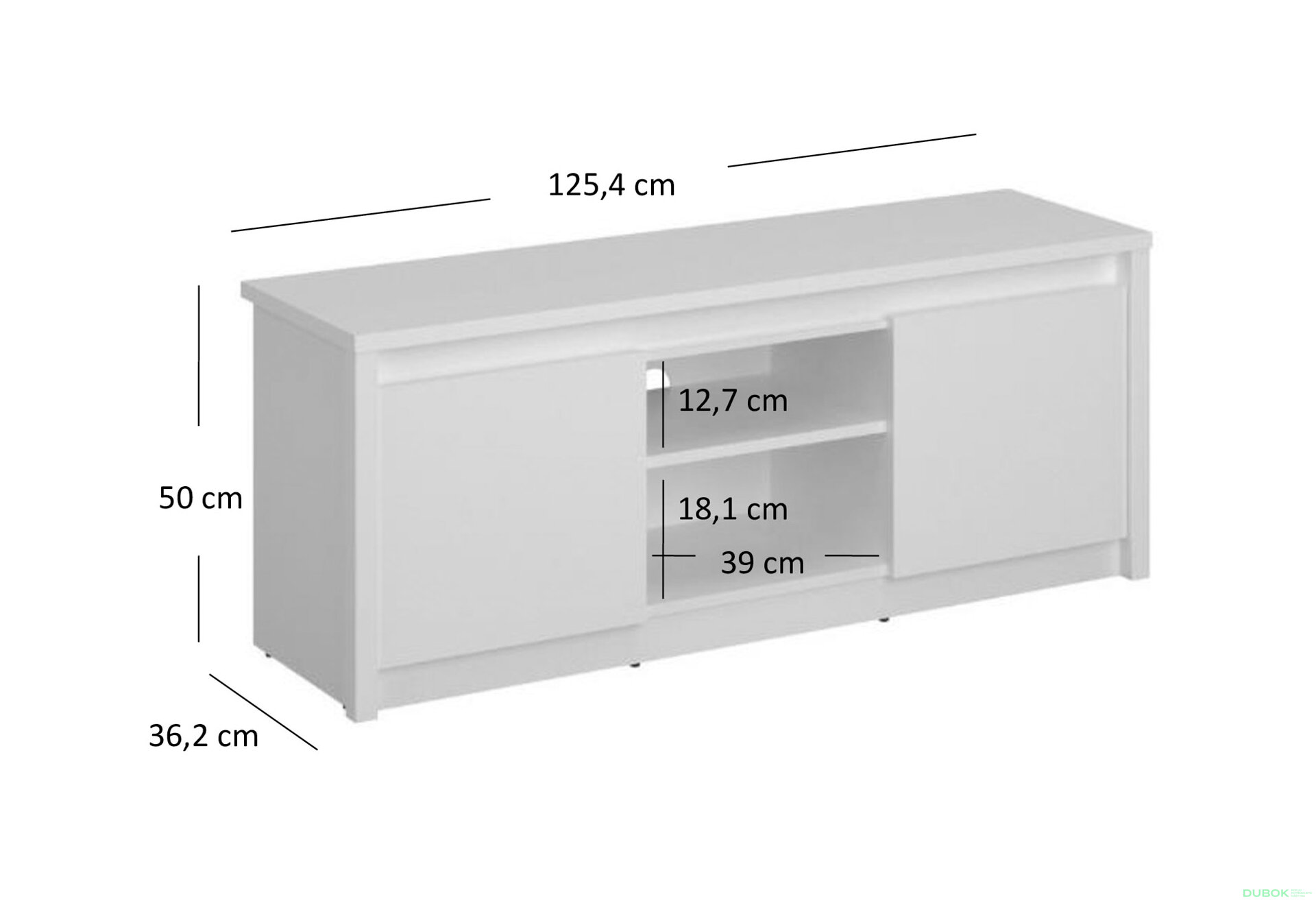 Obrázek 4 - TV stolek 2d/125 bílý Erden