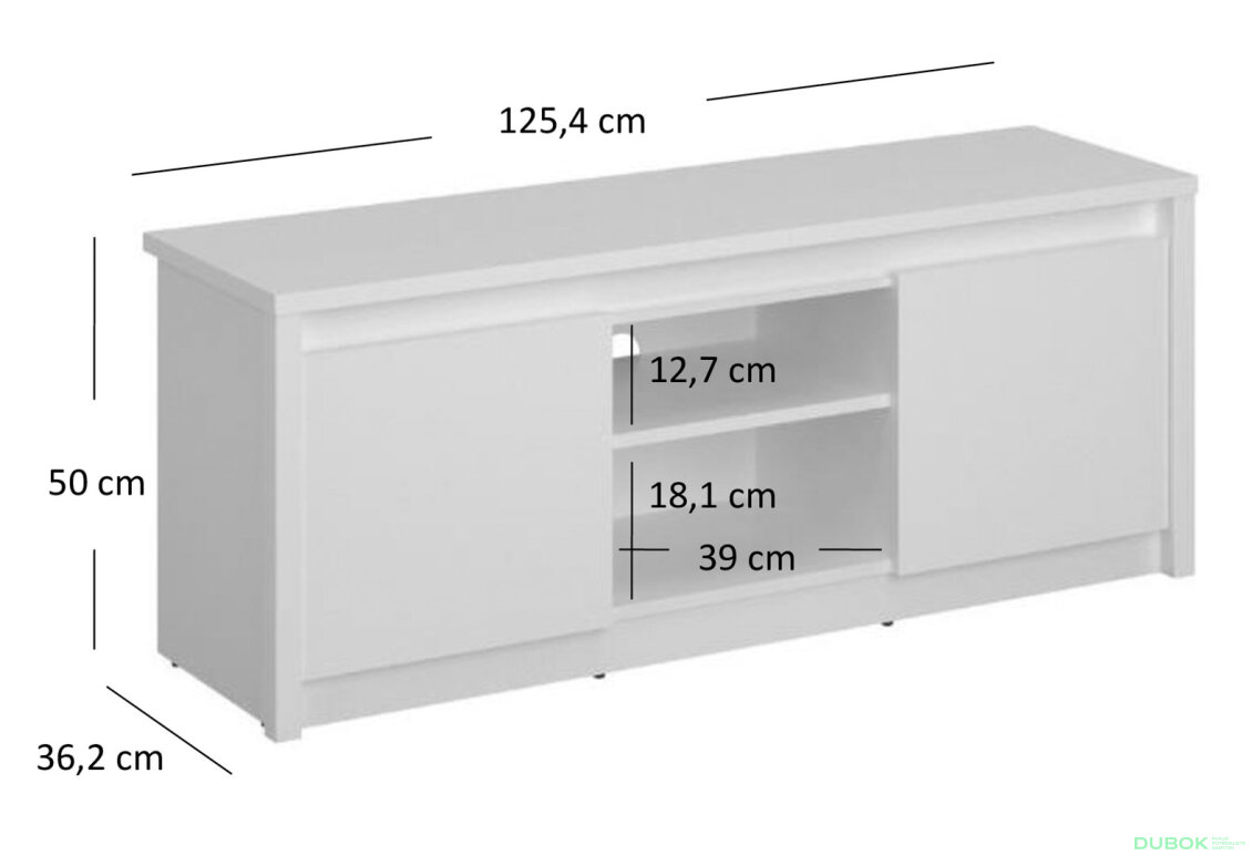 Obrázek 4 - TV stolek 2d/125 bílý Erden
