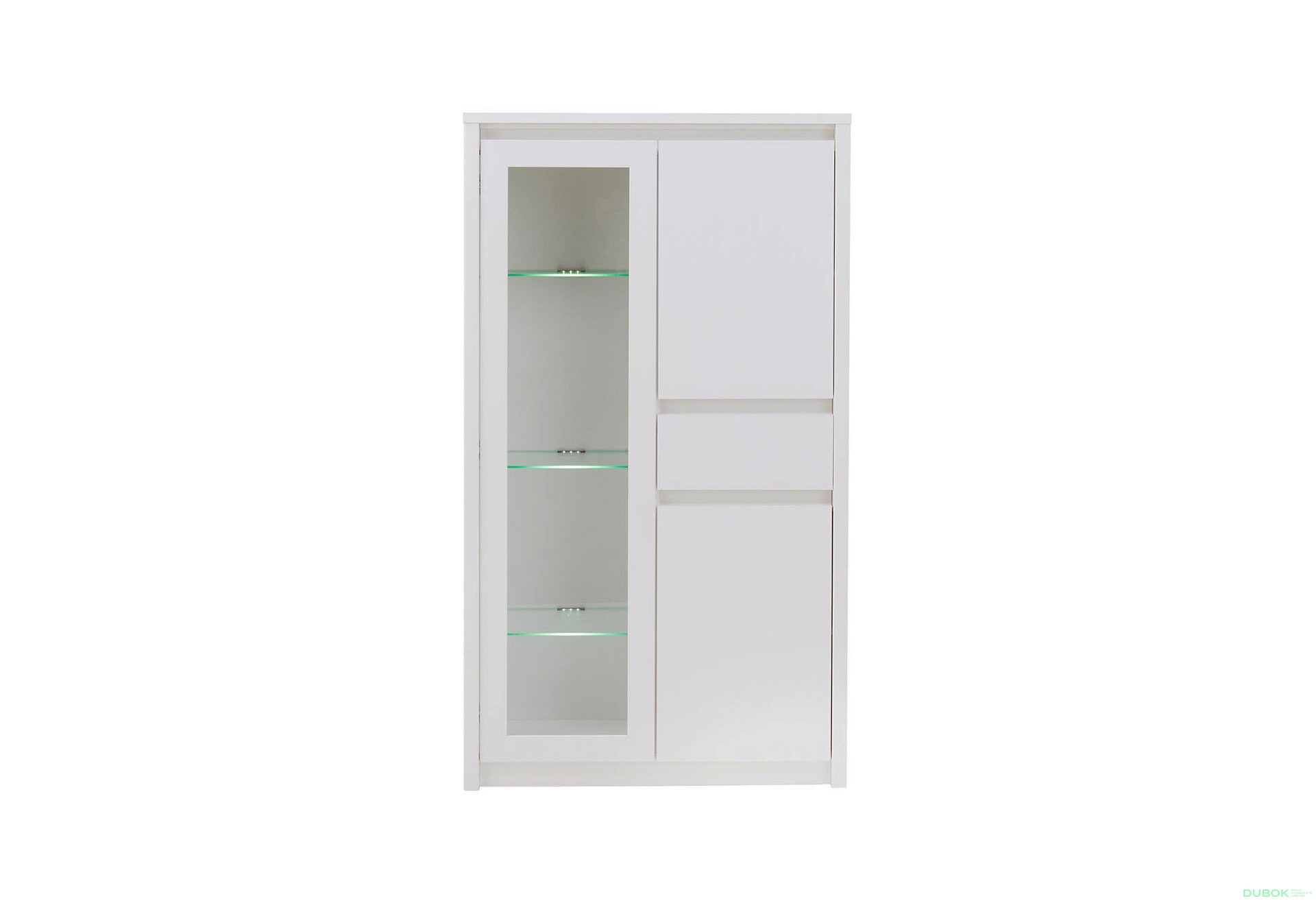 Obrázek 2 - Vitrína nízká 2d1w1s bílý Erden
