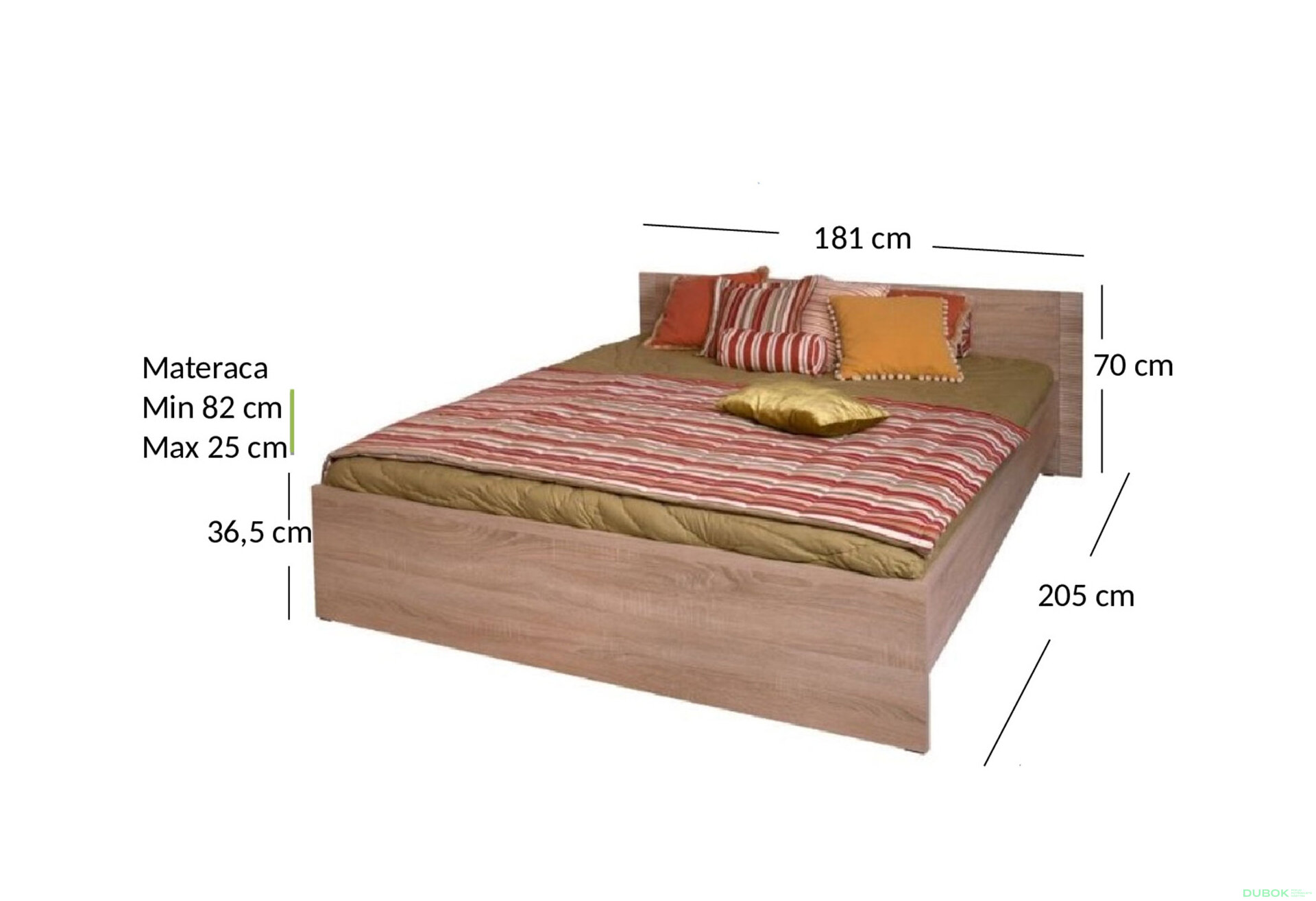 Obrázek 2 - Postel 160x200 dub sonoma Gress
